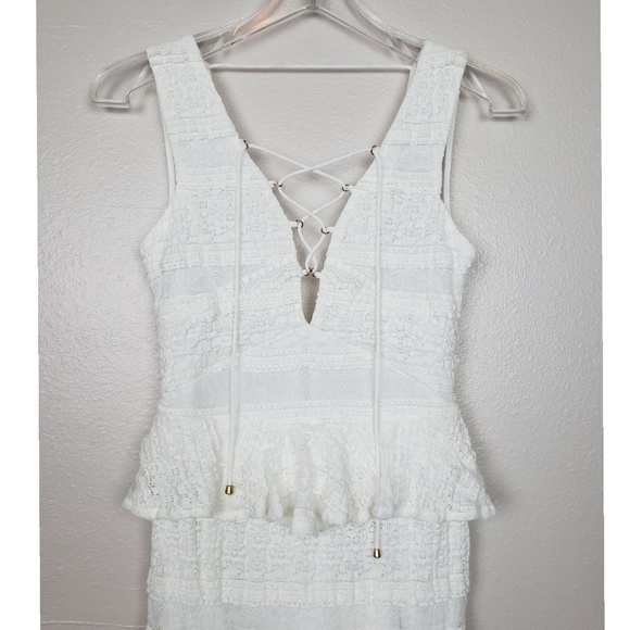 Foxiedox Makayla Peplum Lace Maxi Dress NWT - Picture 5 of 8